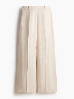 H&M Light Beige Wide Leg Pants, US 2
